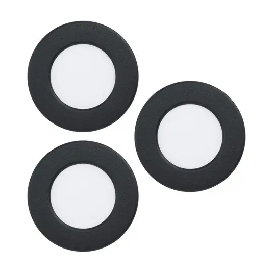Miglior Prezzo EGLO connect Luci LED da incasso Fueva 6-Z, nero, set da 3