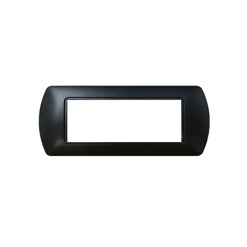 placca in metallo nera 7 posti moduli compatibile con bticino l4807 o ln4707 Miglior Prezzo