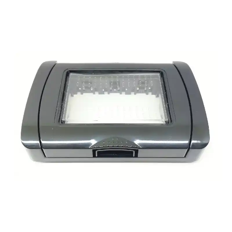 placca coperchio stagna nera 3 posti moduli ip55 idrobox compatibile con bticino 24603l Offerta Speciale