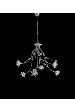 A Buon Prezzo Lampadario moderno cromato con cristalli 6 luci LGT Flower sp6