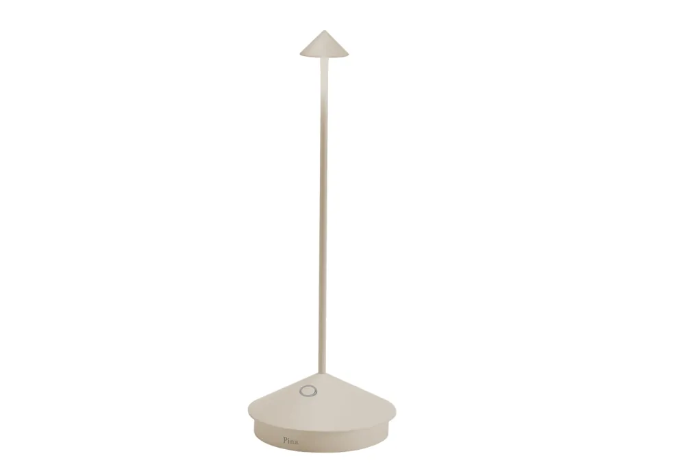 Spedizione Espresso Lampada tavolo LED dimmerabile sabbia ZAFFERANO LD2650S3 elegante