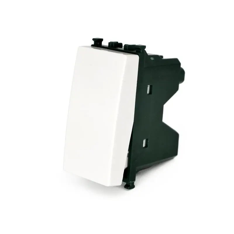 Saldi 605b pulsante bianco 10a 250v compatibile vimar plana 14008