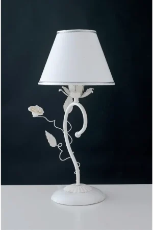 Subito Disponibile Lumetto contemporaneo con rose 1 luce LGT Bouquet lp bianco