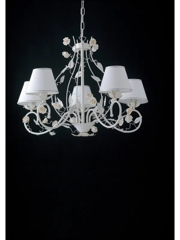 Prezzo Basso Lampadario contemporaneo con rose 5 luci LGT Bouquet sp5 bianco