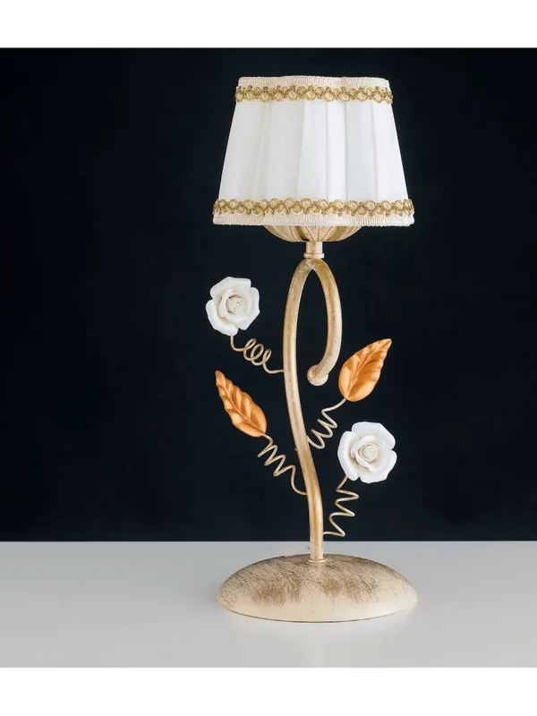 Lumetto classico in ferro battuto con rose 1 luce LGT Bouquet lp Compra Adesso