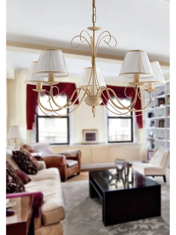Promozione Lampadario contemporaneo in ferro battuto 5 luci LGT Elisabetta sp5