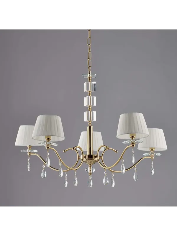Prezzo Basso Lampadario classico oro con cristalli 5 luci LGT Golden sp5