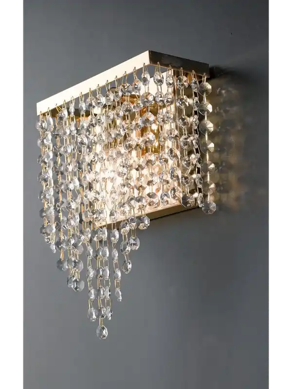 Applique classico oro con cristalli trasparenti 2 luci LGT Parigi ap2 Ultima Occasione
