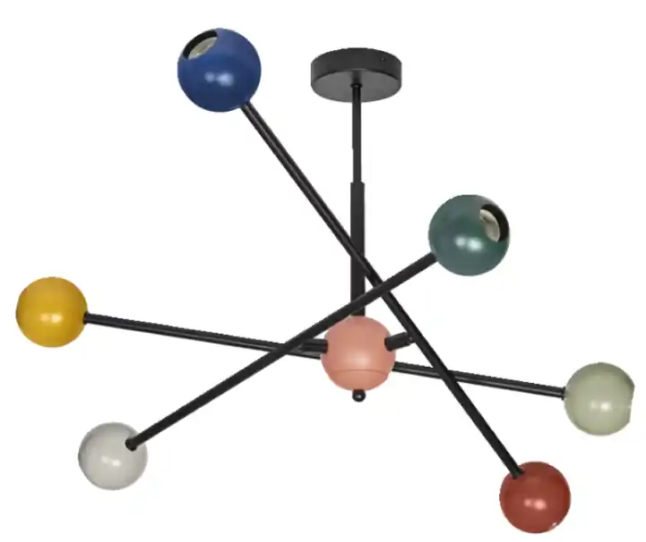 Lampada a Soffitto Multicolore 6X E27 Osram LUM458583 Design Moderno Professionale