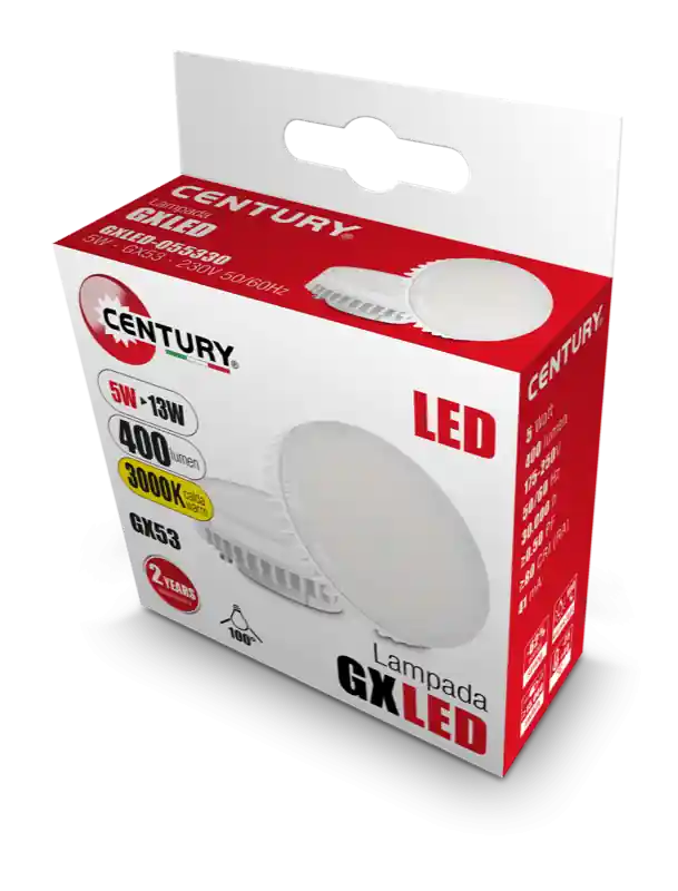 Offerta Del Giorno Lampada LED GX53 10W 3000K 1000 lumen Century GXLED-105330