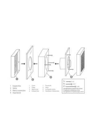 Professionale Accessorio per fissaggio da vetro aspiratore elettrico levante e grecale lux