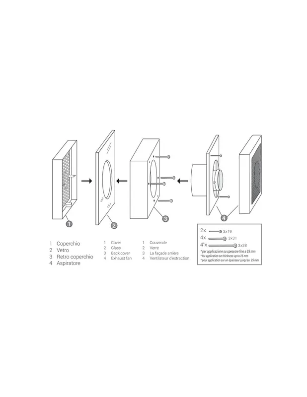 Professionale Accessorio per fissaggio da vetro aspiratore elettrico levante e grecale lux
