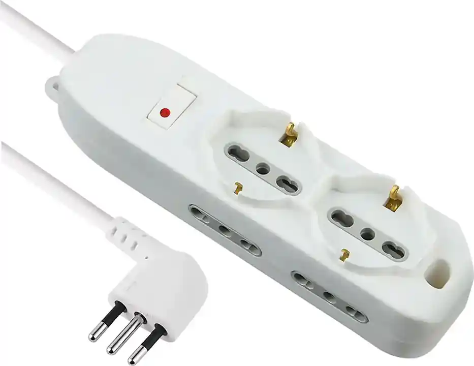 Multi presa 2m ELECTRALINE 2P+4B BIANCA - 62047 Solo Oggi