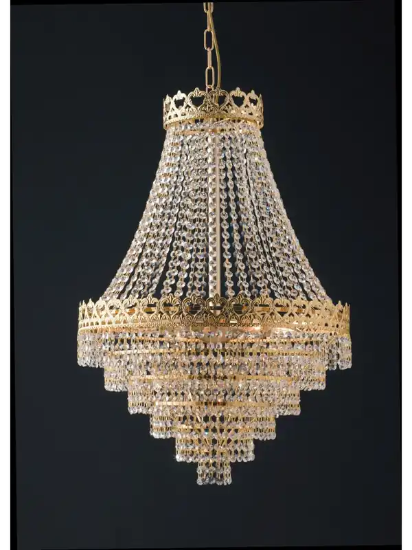 Compra Oggi Stesso Lampadario classico oro con cristalli trasparenti 7 luci LGT Impero sp7