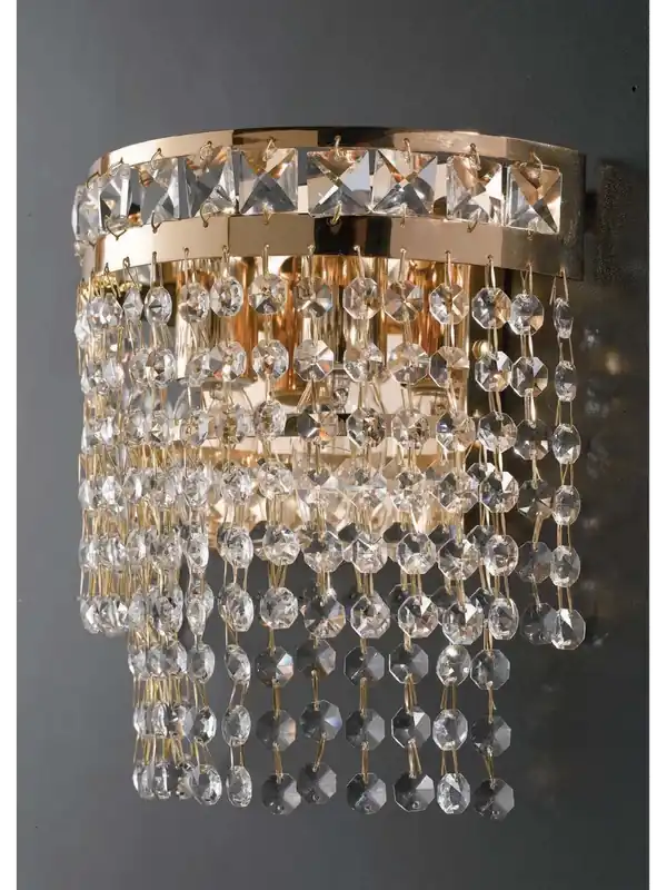 Scelto Dai Clienti Applique classico oro con cristalli 1 luce LGT Atene ap1