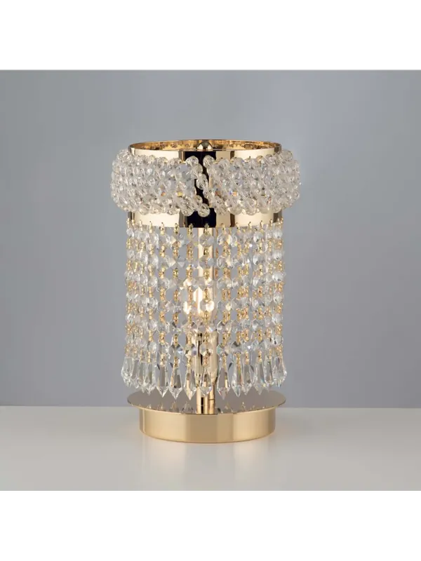Lumetto classico oro con cristalli 1 luce LGT Praga lp Nuovo Arrivo
