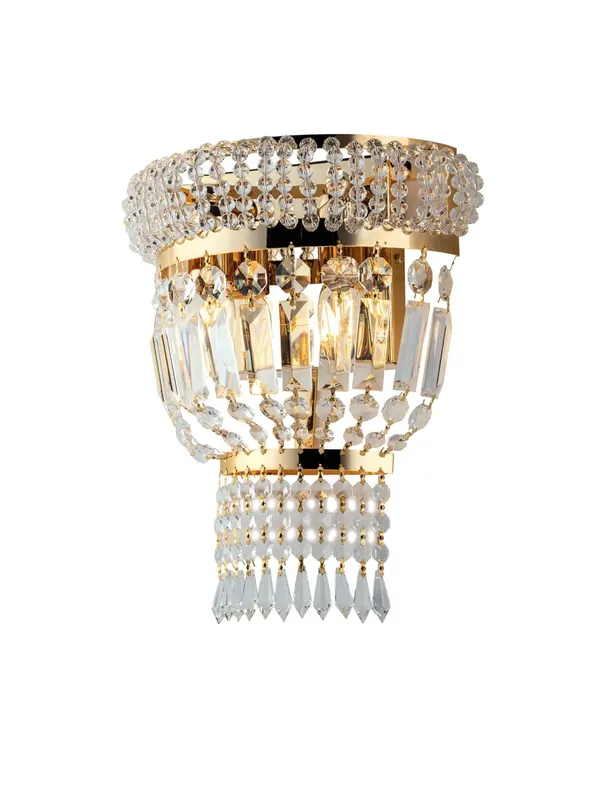 Compra Online Applique classico oro con cristalli 1 luce LGT Praga ap1
