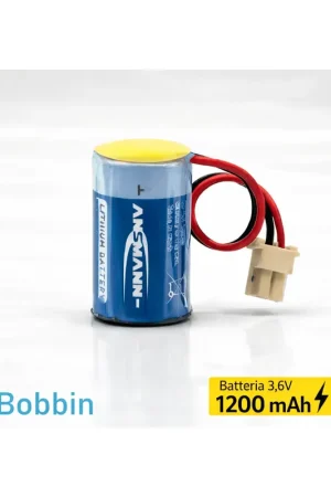 Batteria Litio Ansmann ER14250 1/2AA 3,6V 1200mAh – Pila Li-SOCl2 con Cavo e Connettore Molex 5264-2 per Allarmi e Sensori Ultimissimo Modello