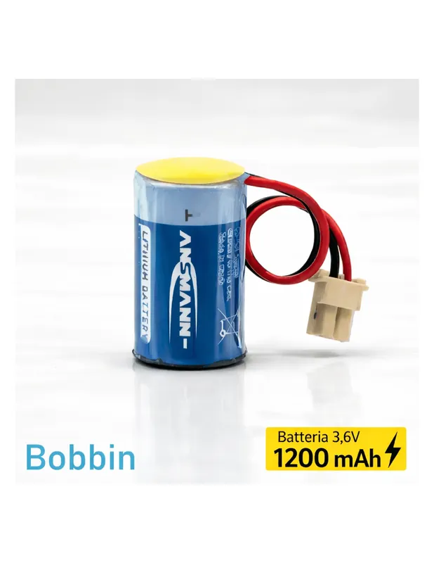 Batteria Litio Ansmann ER14250 1/2AA 3,6V 1200mAh – Pila Li-SOCl2 con Cavo e Connettore Molex 5264-2 per Allarmi e Sensori Ultimissimo Modello