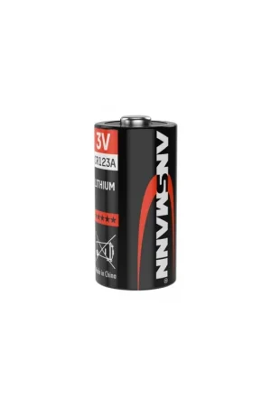 Batteria Litio Ansmann CR123A 3V 1500mAh – Pila ad Alta Efficienza per Fotocamere, Flash e Sistemi di Sicurezza (CR17335) Spedito Oggi
