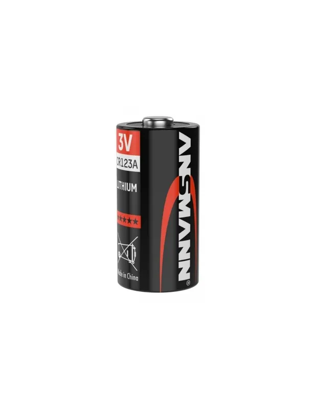Batteria Litio Ansmann CR123A 3V 1500mAh – Pila ad Alta Efficienza per Fotocamere, Flash e Sistemi di Sicurezza (CR17335) Spedito Oggi