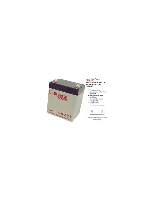 Batteria ricaricabile accumulatore antifurto 12v 4ah power Occasione Imperdibile