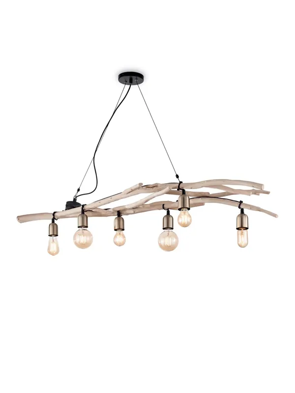 Lampadario rustico vintage con rami DL0382 Promo Stagionale