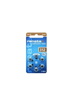 Batteria acustica v312 blister 6pz zinc air apparecchi acustici za312 Prezzo Conveniente