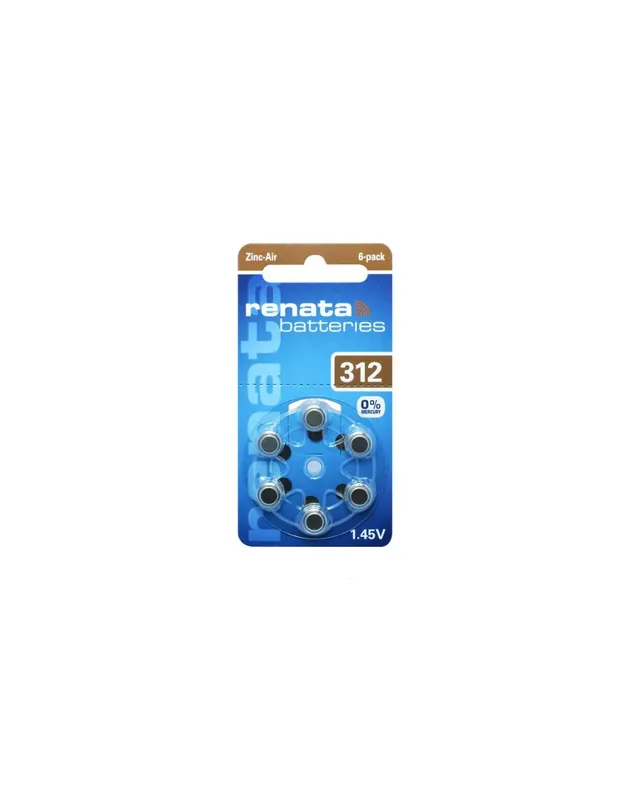 Batteria acustica v312 blister 6pz zinc air apparecchi acustici za312 Prezzo Conveniente