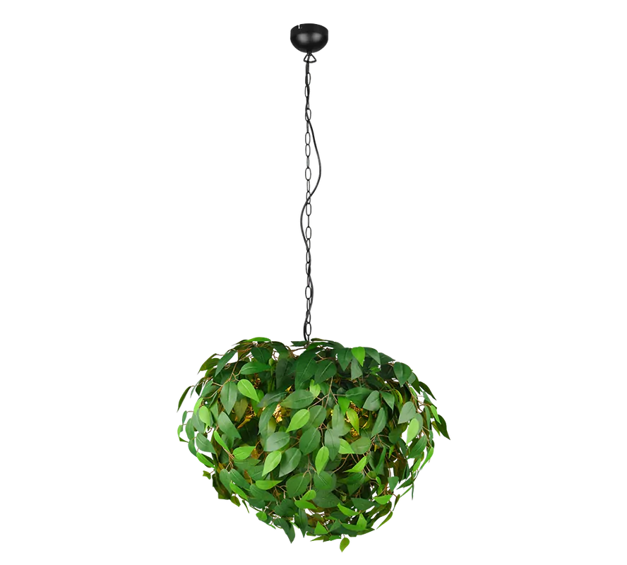 Lampada sospensione decorativa regolabile verde Trio Lighting R10464015 design moderno foglie Promo Stagionale