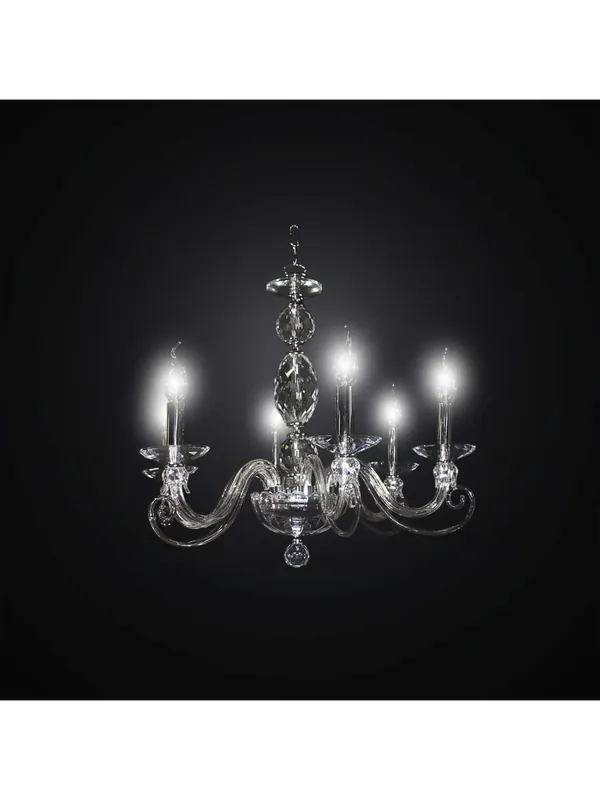Lampadario cristallo cromato 6 luci BGA 2944/6 design swarovsky Offerta Speciale