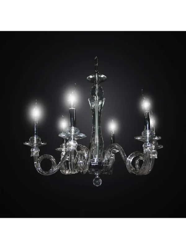 Lampadario cristallo cromato 6 luci BGA 2943/6 design swarovsky Compra Oggi Stesso