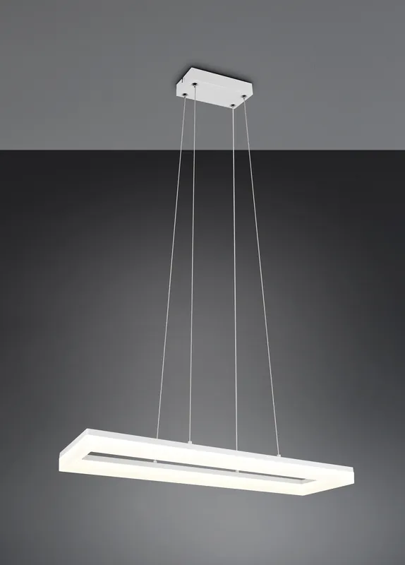 Offerta Lampo Lampada sospensione LED rettangolare bianco opaco Trio Lighting R35771131