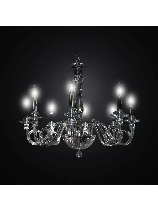 Occasione Imperdibile Lampadario cristallo cromato 8 luci BGA 2943/8 design swarovsky