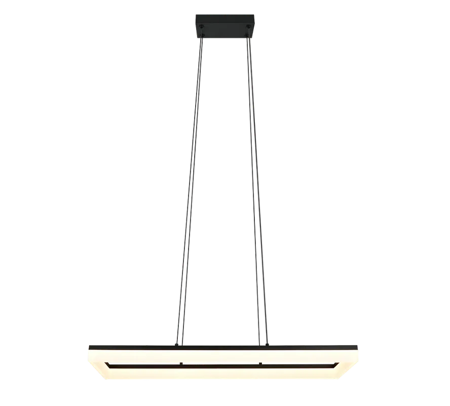Di Tendenza Lampada a sospensione LED rettangolare nero TRIO LIGHTING R35771132