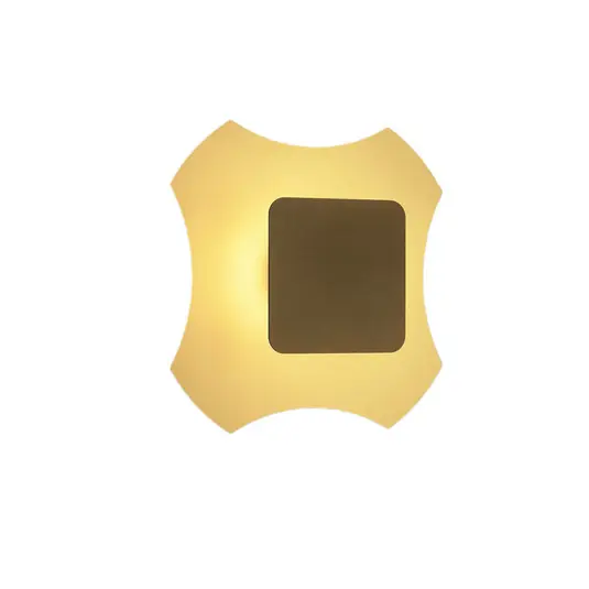 OLEV Applique a LED ORNATO SQUARE, oro/marrone, metallo 2.700 K Spedito Oggi