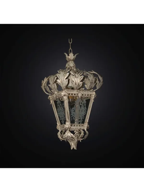 Miglior Prezzo Lampadario classico in ferro battuto avorio 1 luce BGA 2936/L