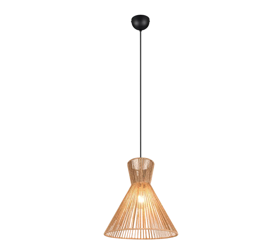 Super Prezzo Sospensione metallo nero carta marrone 35cm Trio Lighting R36191036