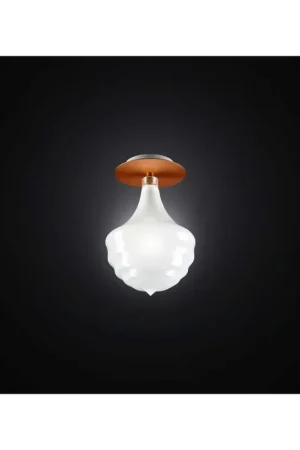 Acquista Ora Plafoniera moderna design murano bianco 1 luce BGA 2923/F