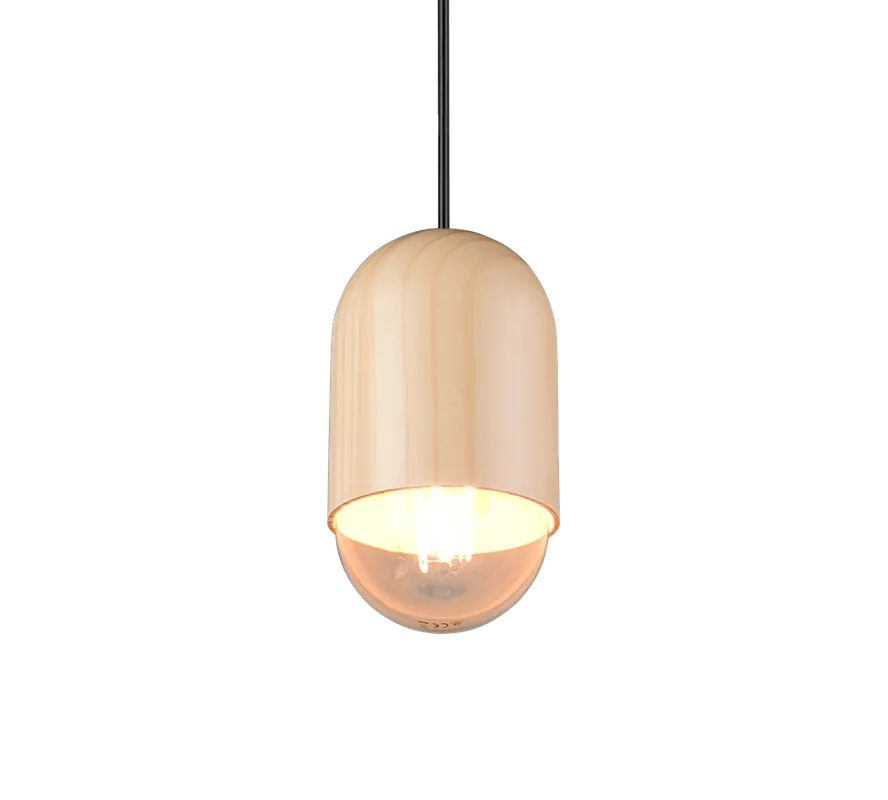 Miglior Prezzo Lampada a sospensione legno naturale regolabile Trio Lighting R36311030