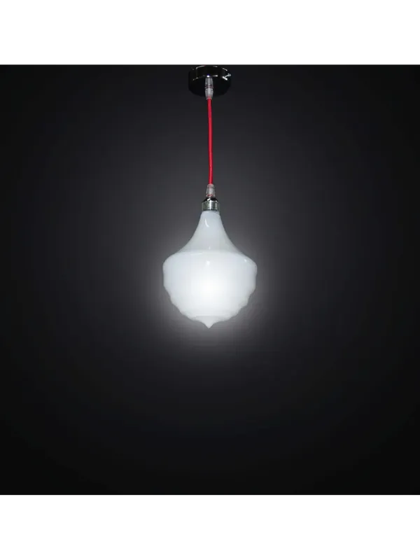 Lampadario moderno design murano bianco 1 luce BGA 2923/P1BIA Non Perdere