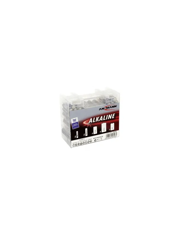 Batteria confezione familiare aaa aa c d e box 35 pz assortite Professionale