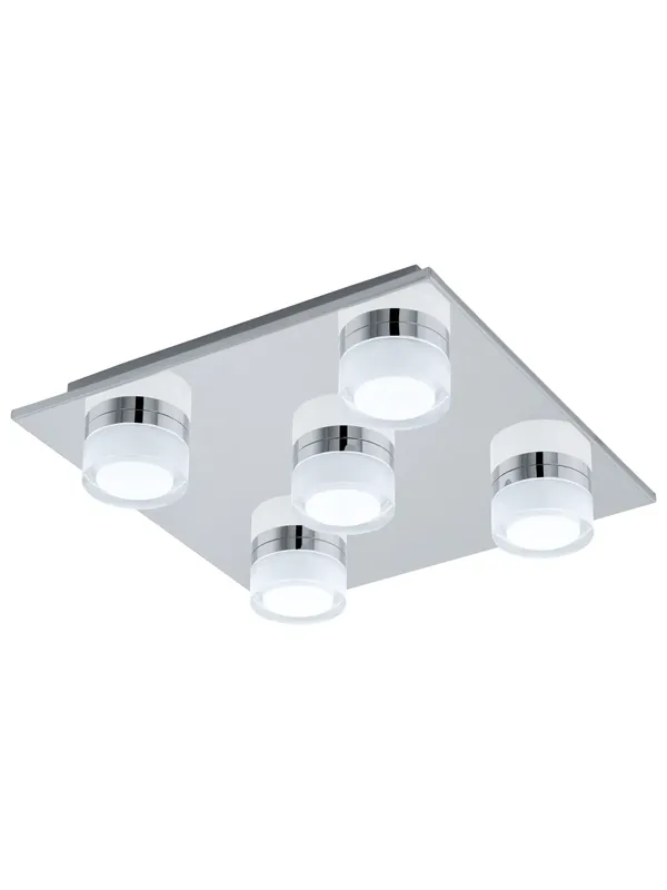 Plafoniera a led moderna cromata 36w GL0841 Offerta Lampo