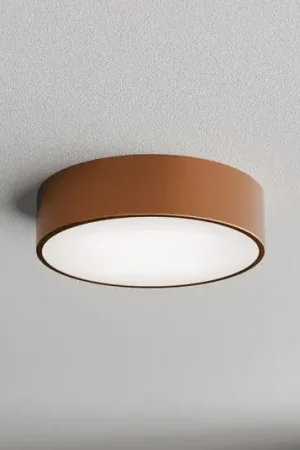 Affare Plafoniera Cleo 300, rame, sensore, IP54, Ø 30 cm, metallo