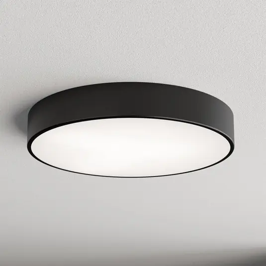 Di Tendenza Plafoniera Cleo 500, nero, sensore, IP54, Ø 50 cm, metallo