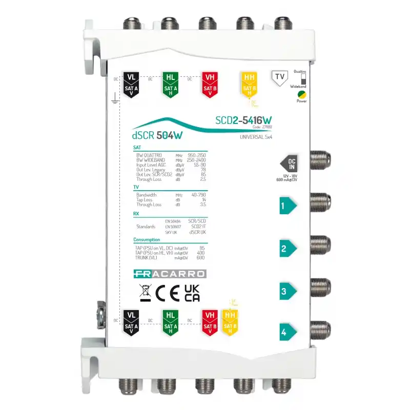 fracarro 271180 scd2-5416w msw scd2 5in wb 4out fvm fracarro 271180 A Buon Prezzo