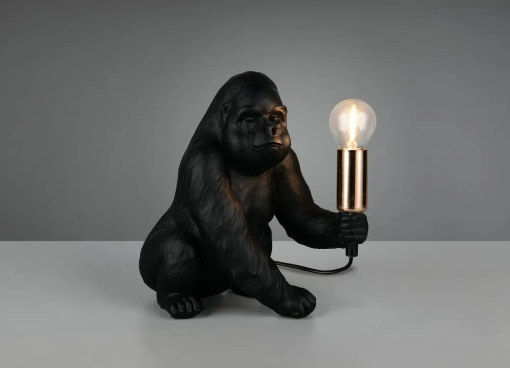 Ultime Pezzi Lampada da tavolo decorativa gorilla nero R56611002 Trio Lighting