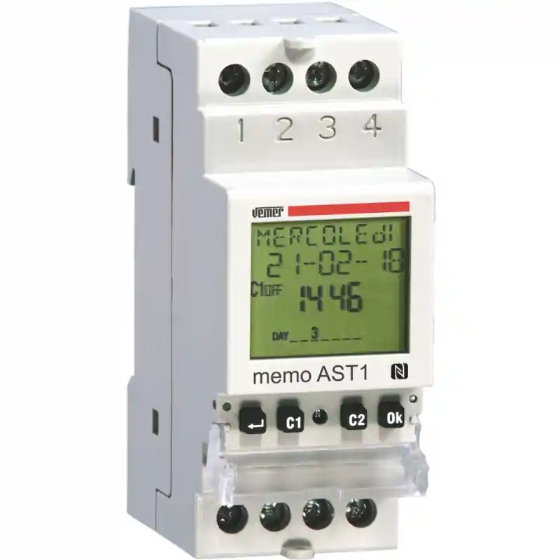 vemer ve344800 memo ast1 interruttore crepuscolare astronomico da barra din vemer ve344800astronomico Acquista Ora