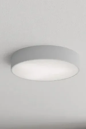 Quantità Limitata Plafoniere Cleo 400, grigio, sensore, IP54, Ø 40 cm, metallo