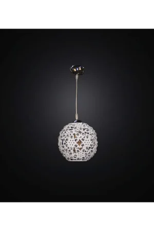 Affare Lampadario moderno bianco design cristallo 1 luce BGA 2790/S20
